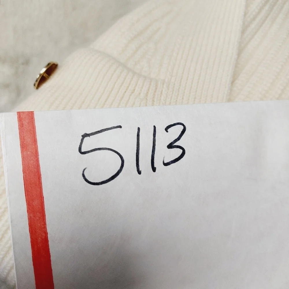 Tanya Taylor Cream V-Neck Sweater - Picture 10 of 10